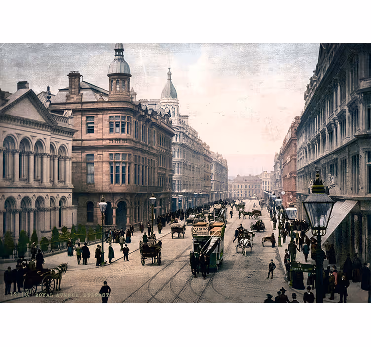 Belfast city photo wall mural - TenStickers