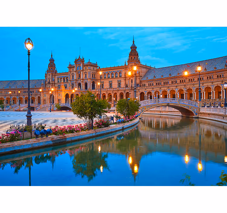 Sevilla in the evening wall mural - TenStickers