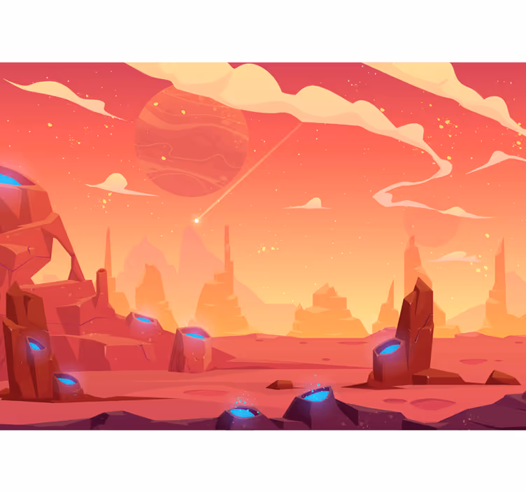 Visit to space Kids Murals - TenStickers