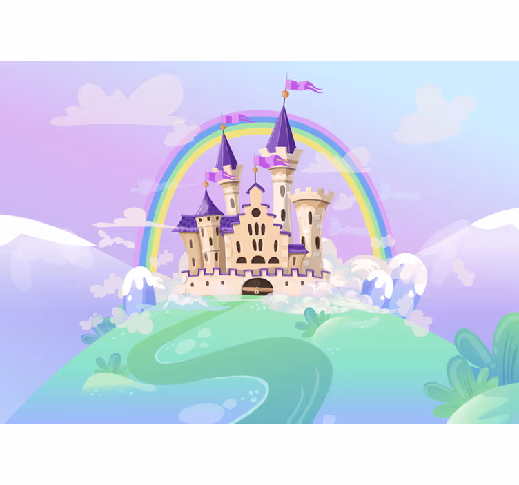 Children´s wall murals the princess castle - TenStickers
