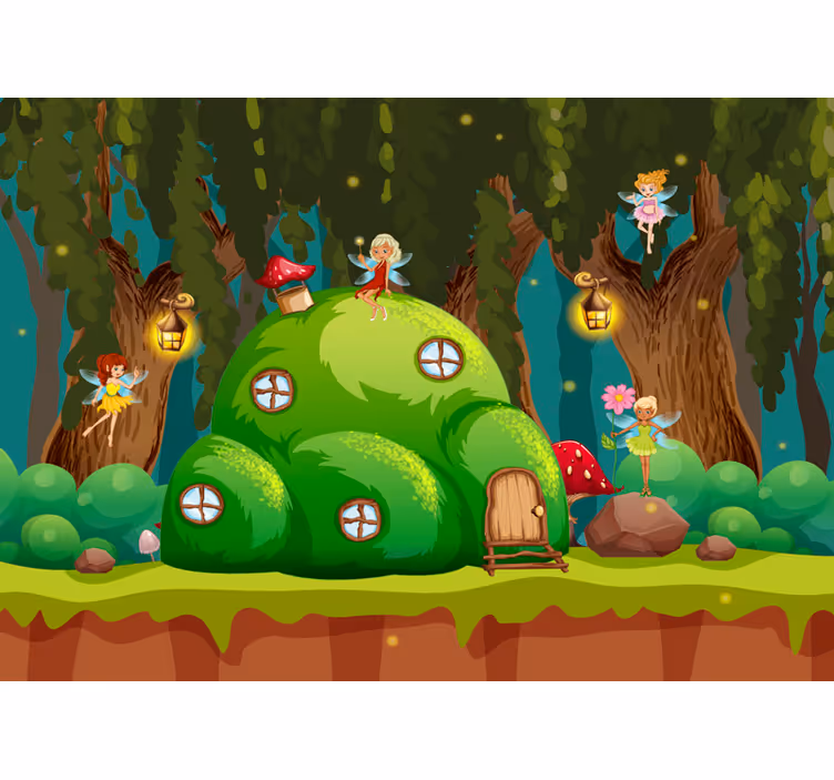 Kids Murals world of fairies - TenStickers
