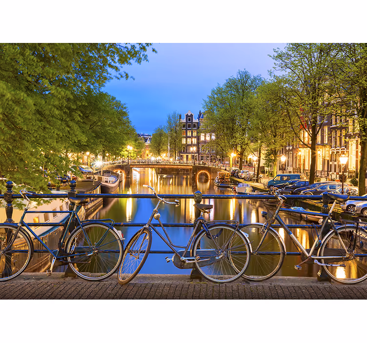 Canal Amsterdam wall mural - TenStickers