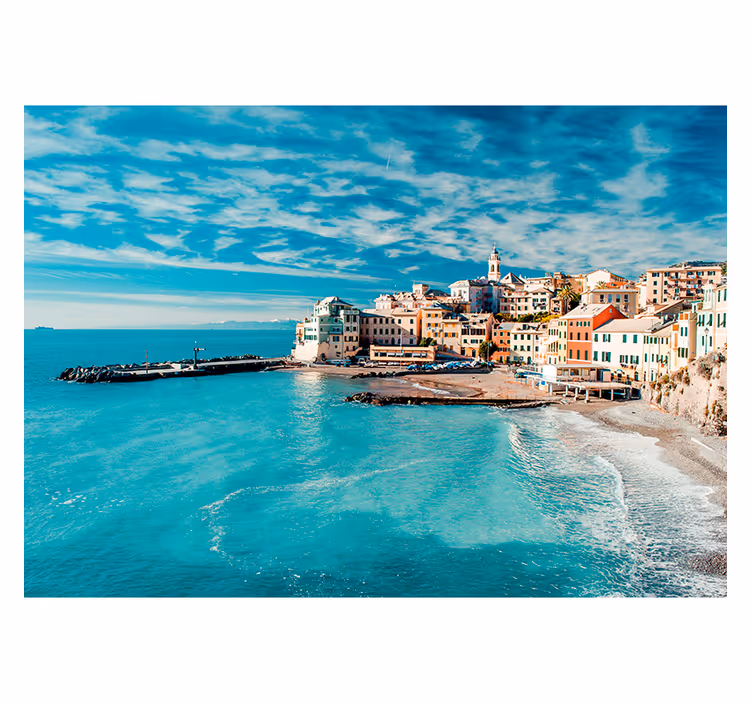 Santorini Sea photo wall mural - TenStickers