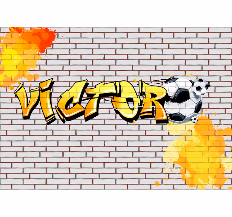 Football Graffiti  Personalised Wall Murals - TenStickers
