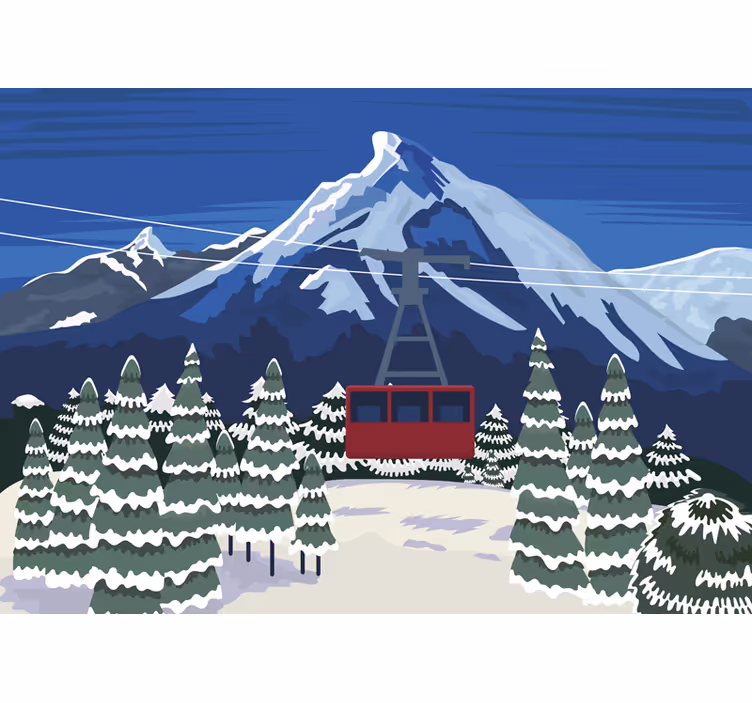 switzerland landscape snow Mountain wall mural - TenStickers