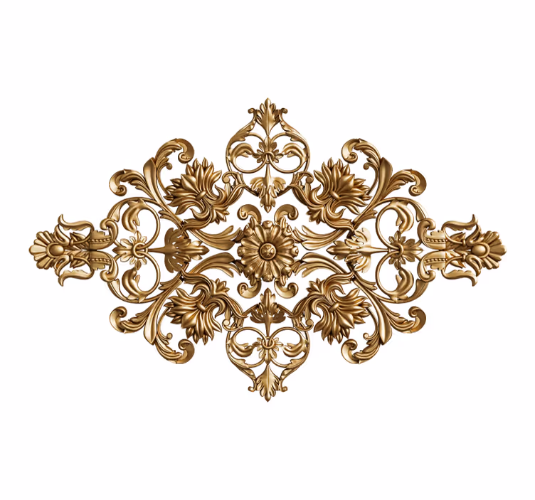Classic art wall mural ornate floral design - TenStickers
