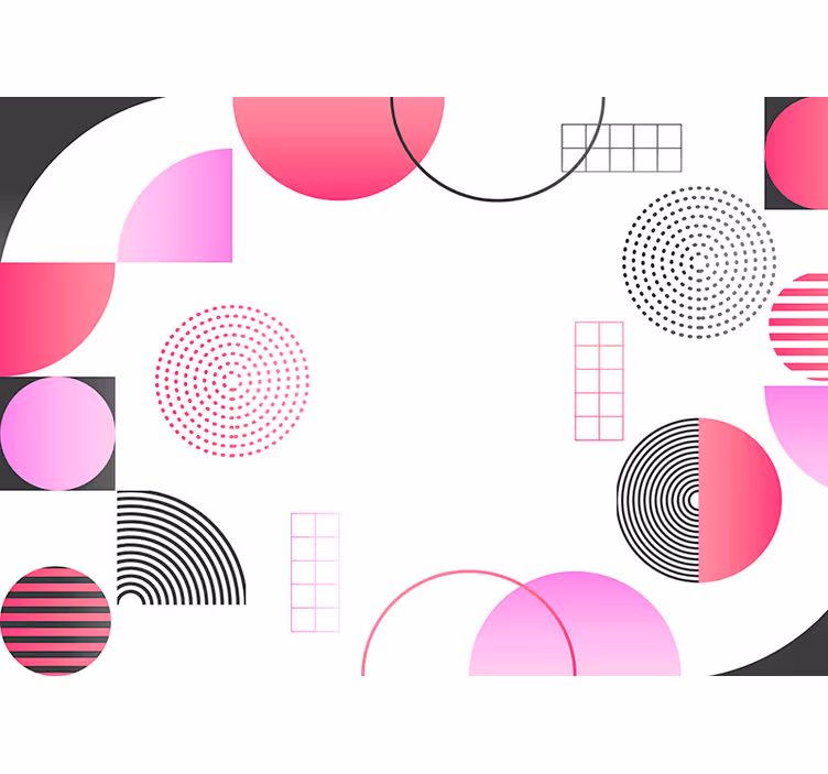 Geometric Shapes Design abstract wall mural - TenStickers