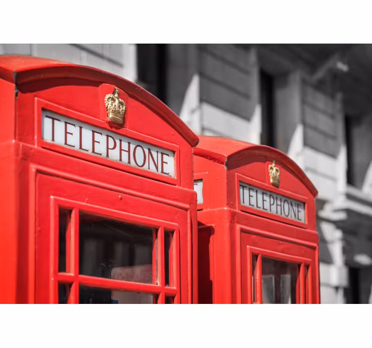 Iconic Red Phone Boxes wall mural london - TenStickers