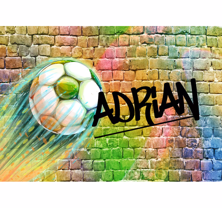 Wall mural vehicle soccer ball motion - TenStickers