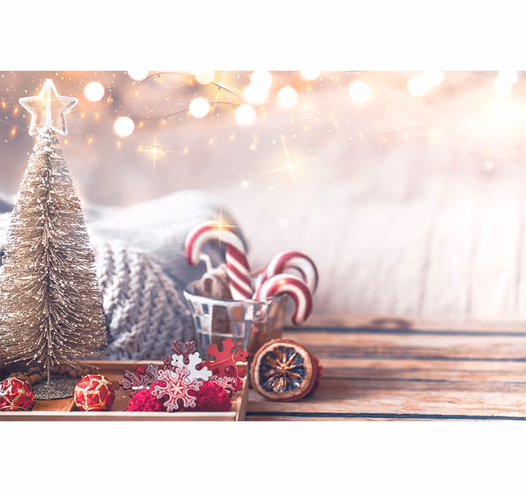Joyful Holiday Spirit christmas wall mural - TenStickers