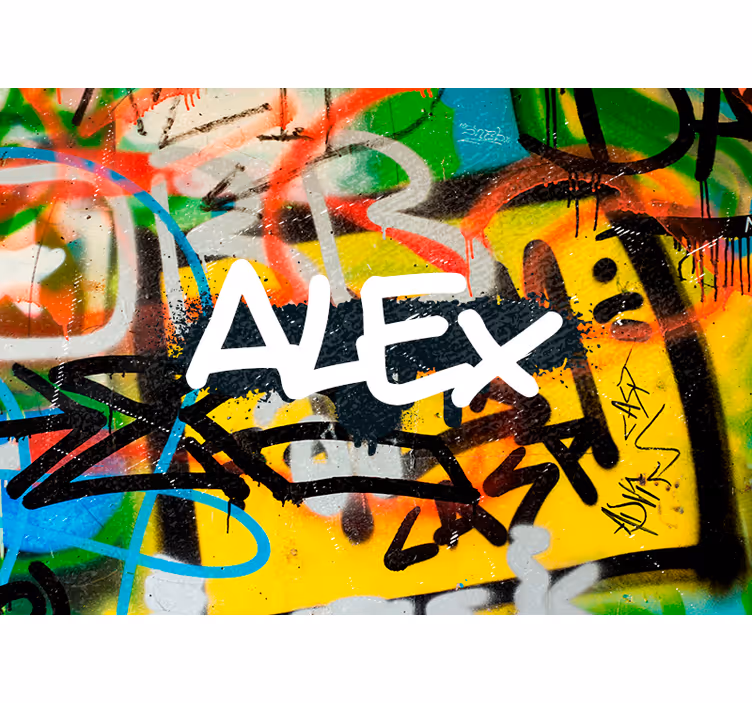 Customisable graffiti brick texture wall mural - TenStickers