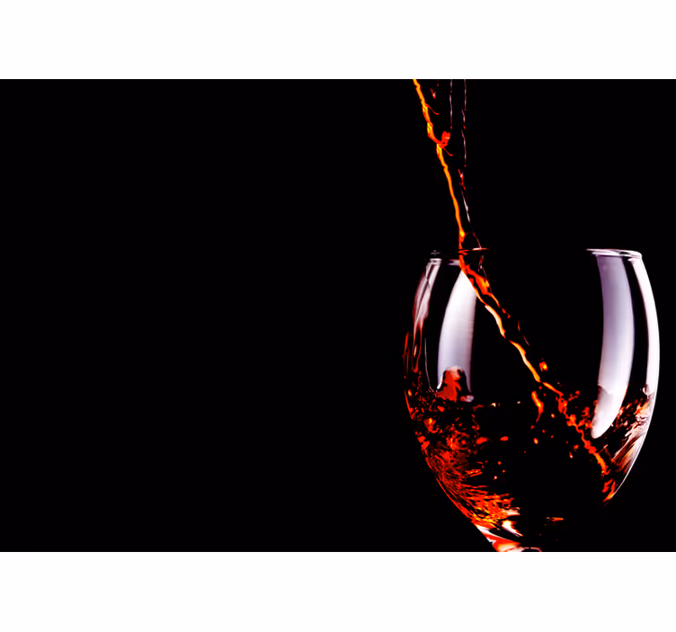 Red wine filling glass 3D Wall Mural - TenStickers