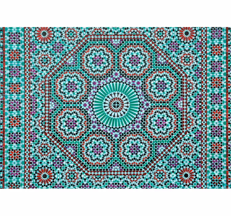 Moroccon style circle tile wall mural - TenStickers