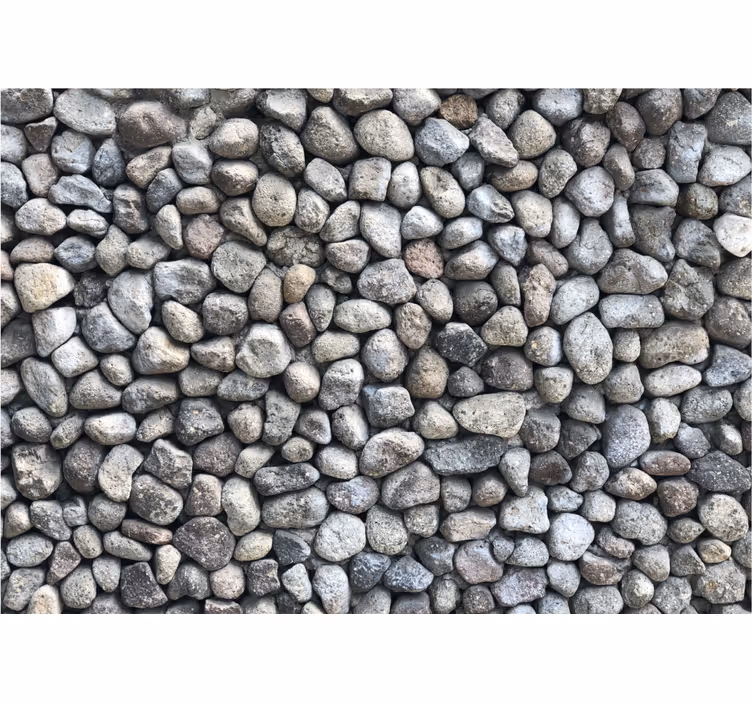 Ordered grey stones effect 3D Wall Mural - TenStickers