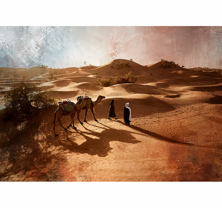 Desert Caravan Adventure desert wall mural - TenStickers