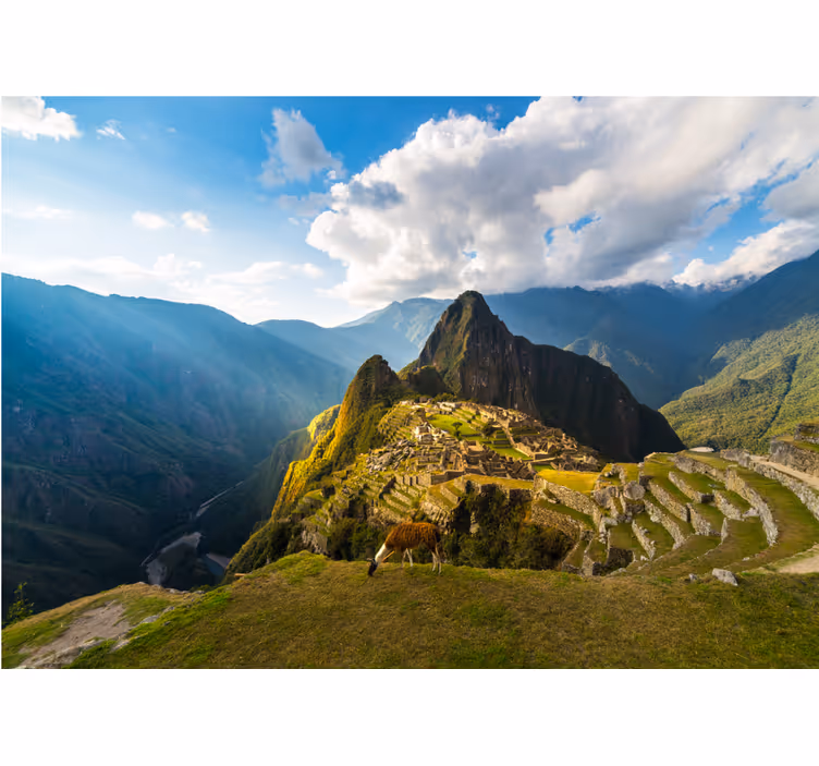 Machupichu mountain nature wall mural - TenStickers