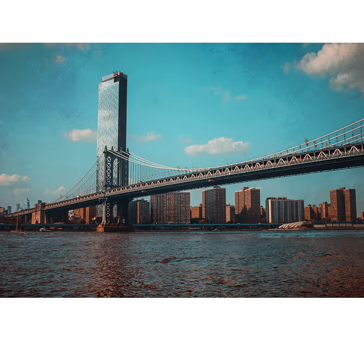 Brooklyn Bridge Perspective wall mural new york - TenStickers