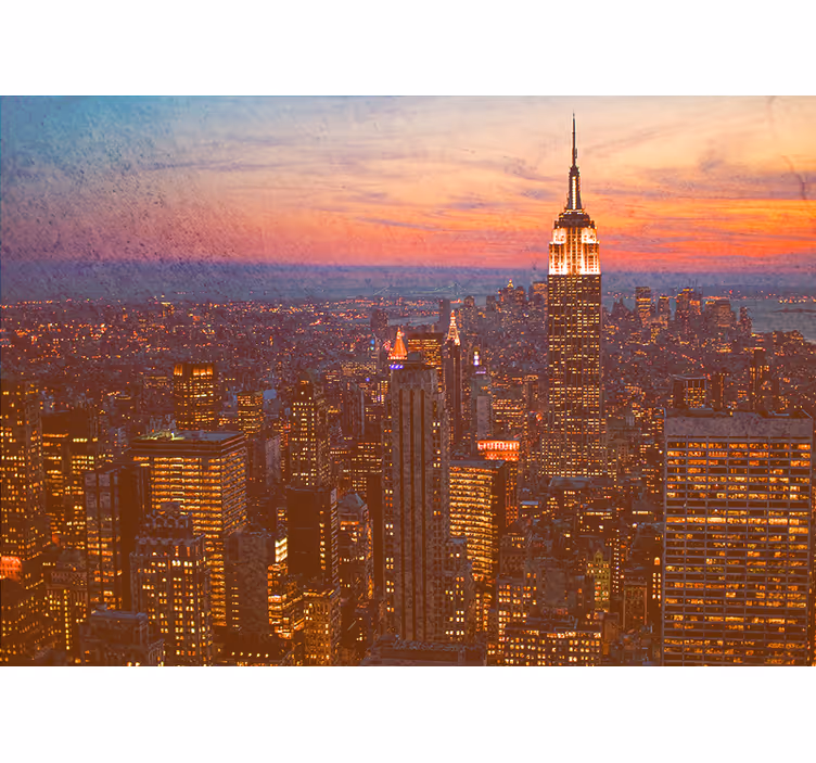 New York of bronce Home office Wall Mural - TenStickers