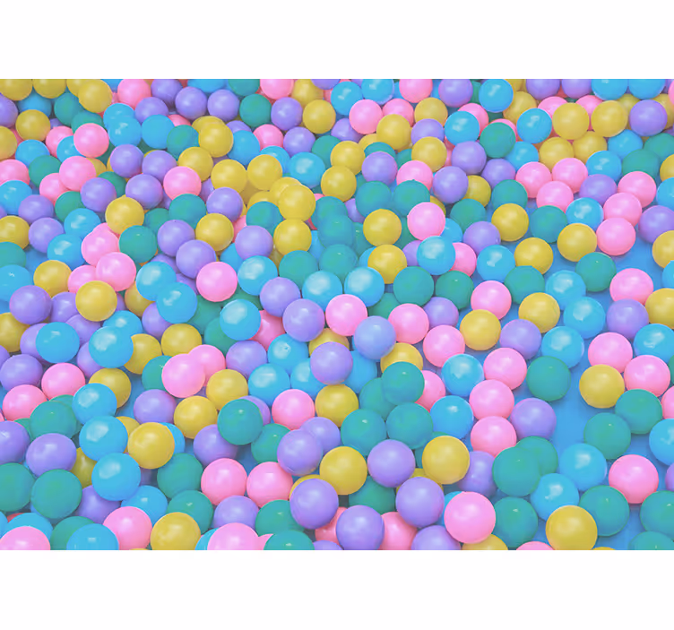 Colorful Playful Balls animals wall mural - TenStickers