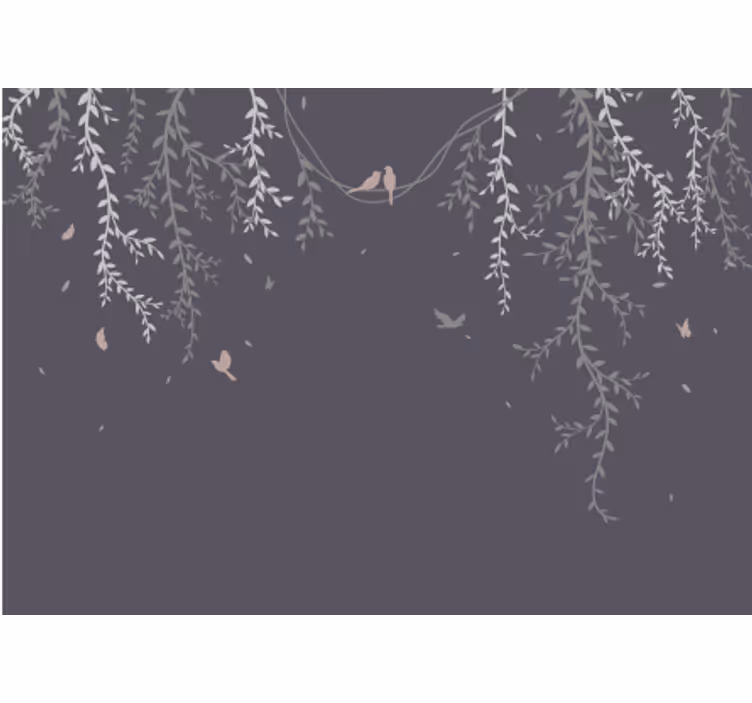 Branches with Birds wall mural nature - TenStickers