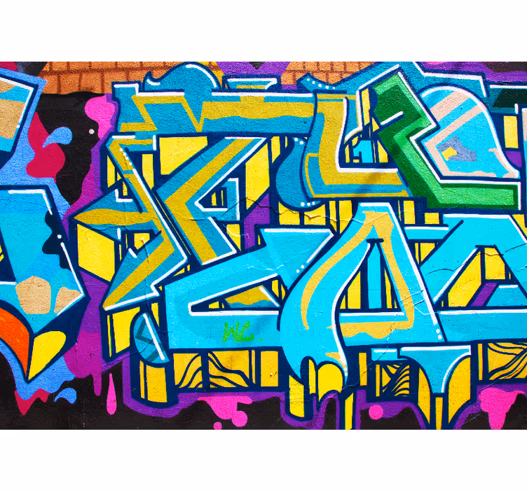 Graffiti wall mural vibrant urban expression - TenStickers