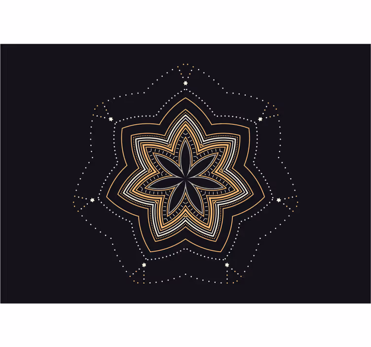 Modern flower Mandala Wall Mural - TenStickers