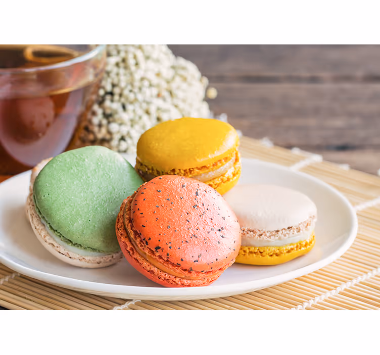 Colorful Macarons Delight quote wall mural - TenStickers