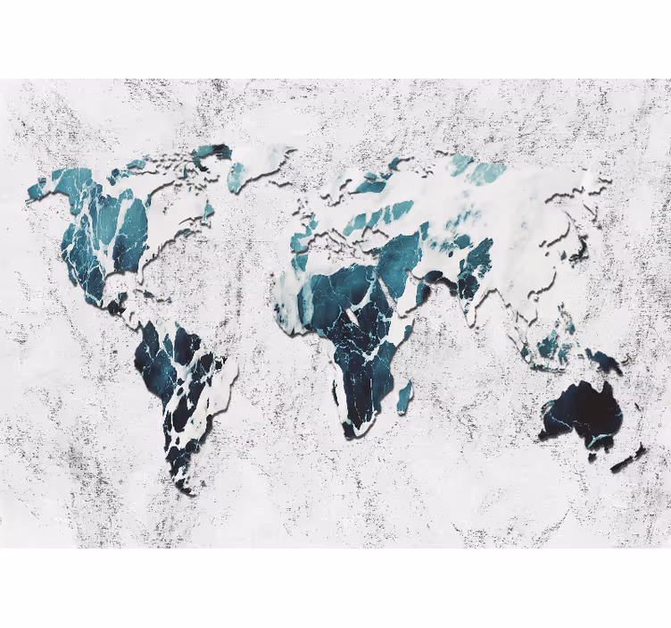 Marble world map world map mural - TenStickers