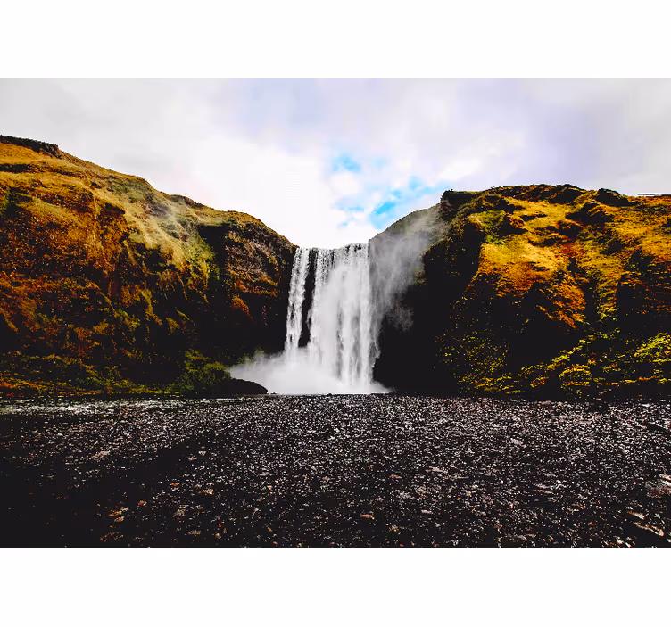 Beautiful mountains waterfall  Wall Mural - TenStickers