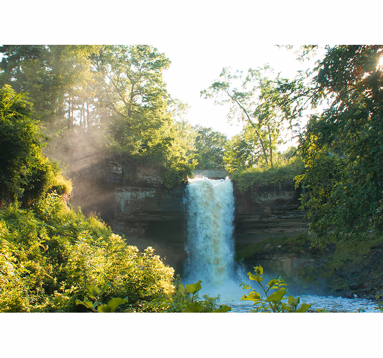 element water green forest nature wall mural - TenStickers
