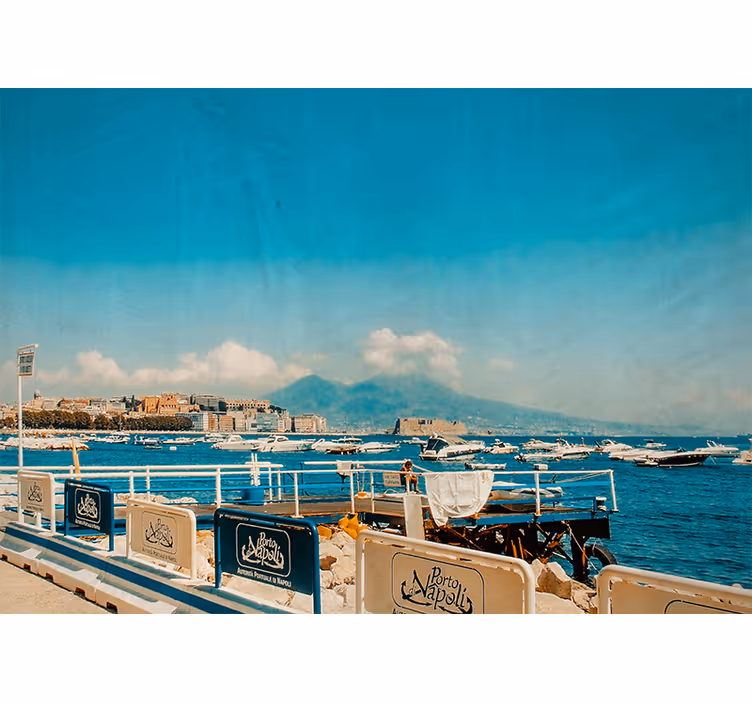 Naples Seaside Perspective city wall mural - TenStickers