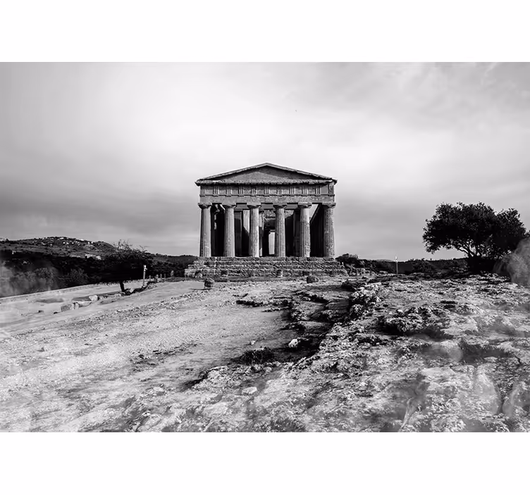 Historic Temple Structure classic art wall mural - TenStickers