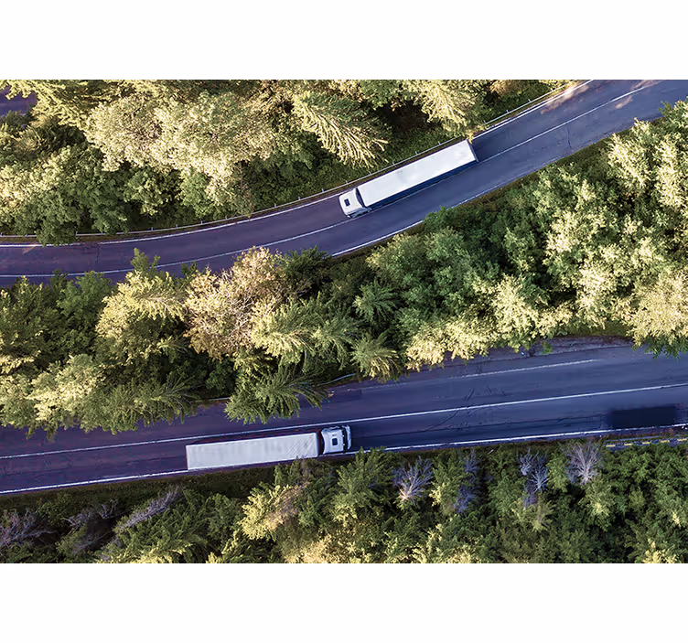 Trucks on Highway wall mural vehicle - TenStickers