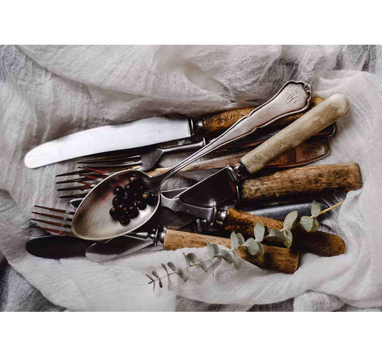Vintage Utensils Ensemble wall mural kitchen - TenStickers