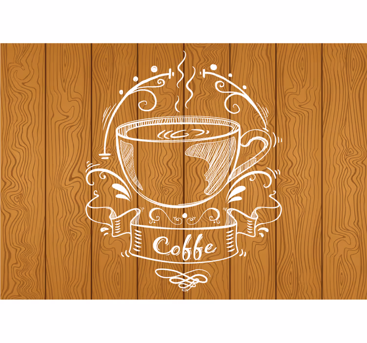 Coffee wooden panels wall mural - TenStickers