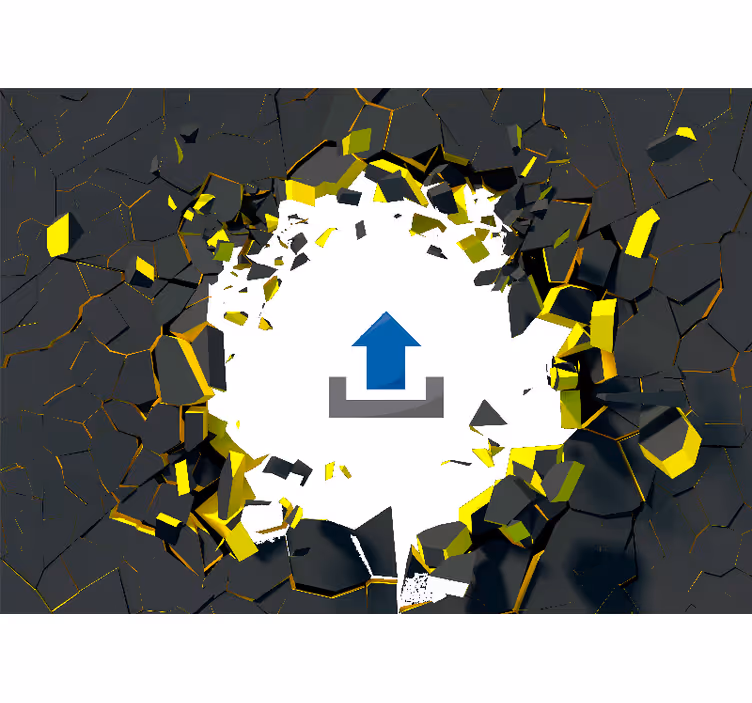 Broken wall 3d with custom photo mural - TenStickers
