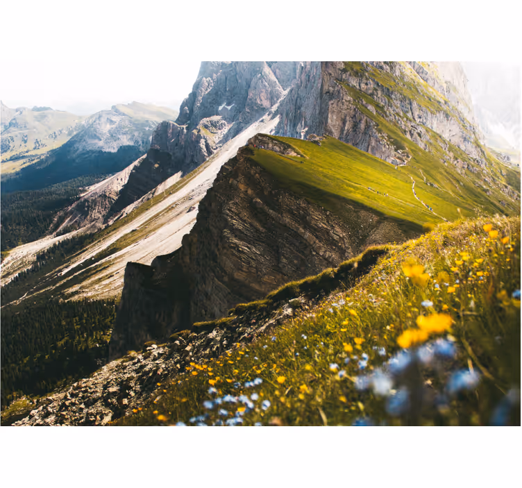 Landscape wall mural majestic mountain range - TenStickers