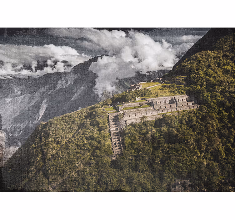 Majestic Ruins Vista landscape wall mural - TenStickers