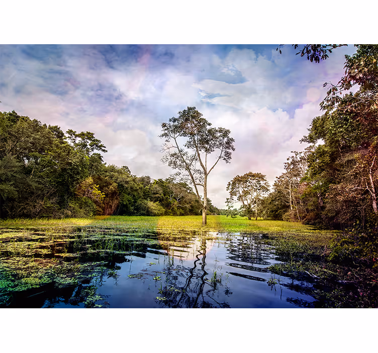 Landscape wall mural tranquil nature scene - TenStickers