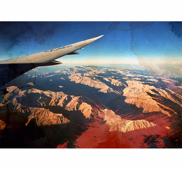 Wall mural vehicle aerial mountain view - TenStickers