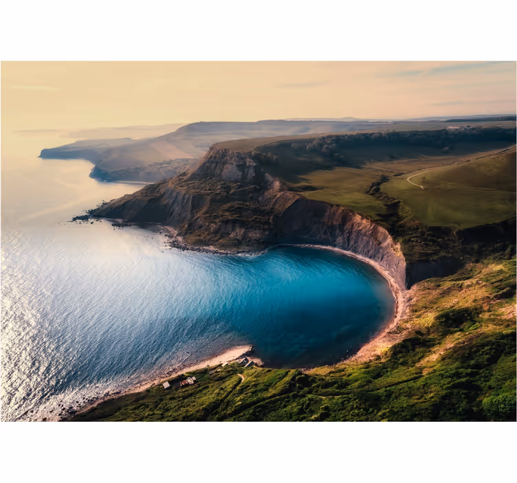 Landscape wall mural lush coastal horizon - TenStickers