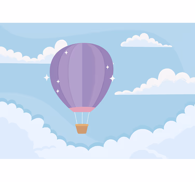 Childrens wall mural playful hot air balloons - TenStickers