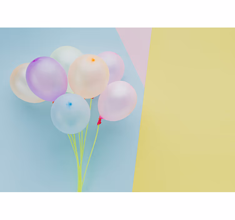Childrens wall mural colorful balloon design - TenStickers