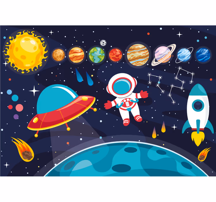 Cartoon different symbols Kids wall Murals - TenStickers