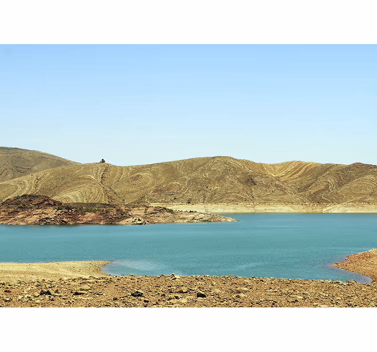 Wall mural mountain serene lake scene - TenStickers