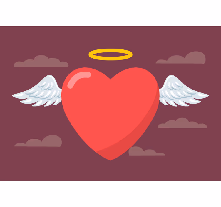 Colorful angel heart Urban Art Wall Mural - TenStickers