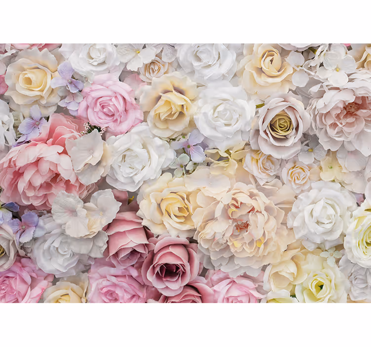 Flower wall mural graceful rose composition - TenStickers