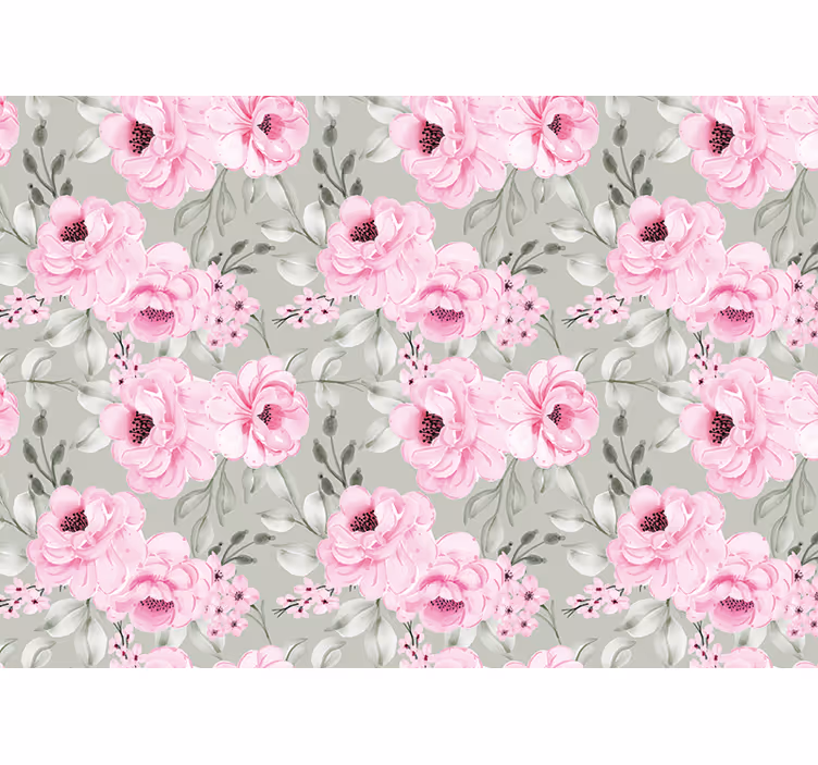Pastel color peonies flower wall mural - TenStickers