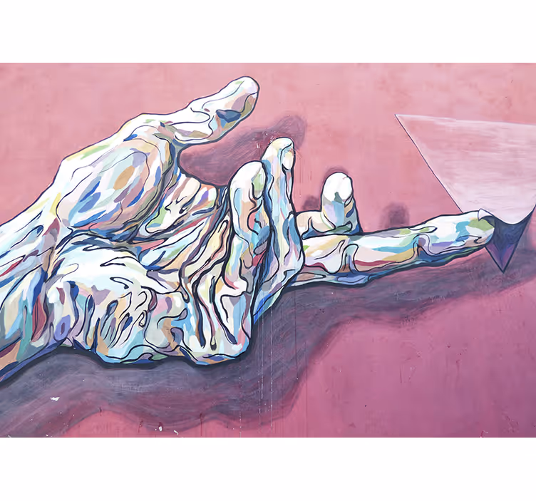 Abstract Hand Gesture art wall mural - TenStickers