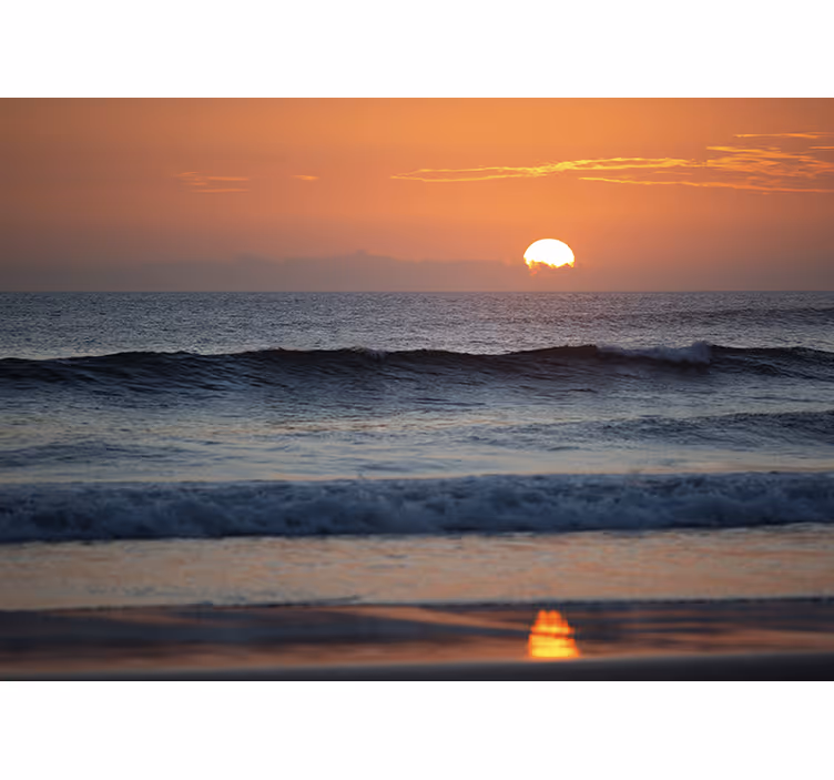 Evening waves nature wall mural - TenStickers